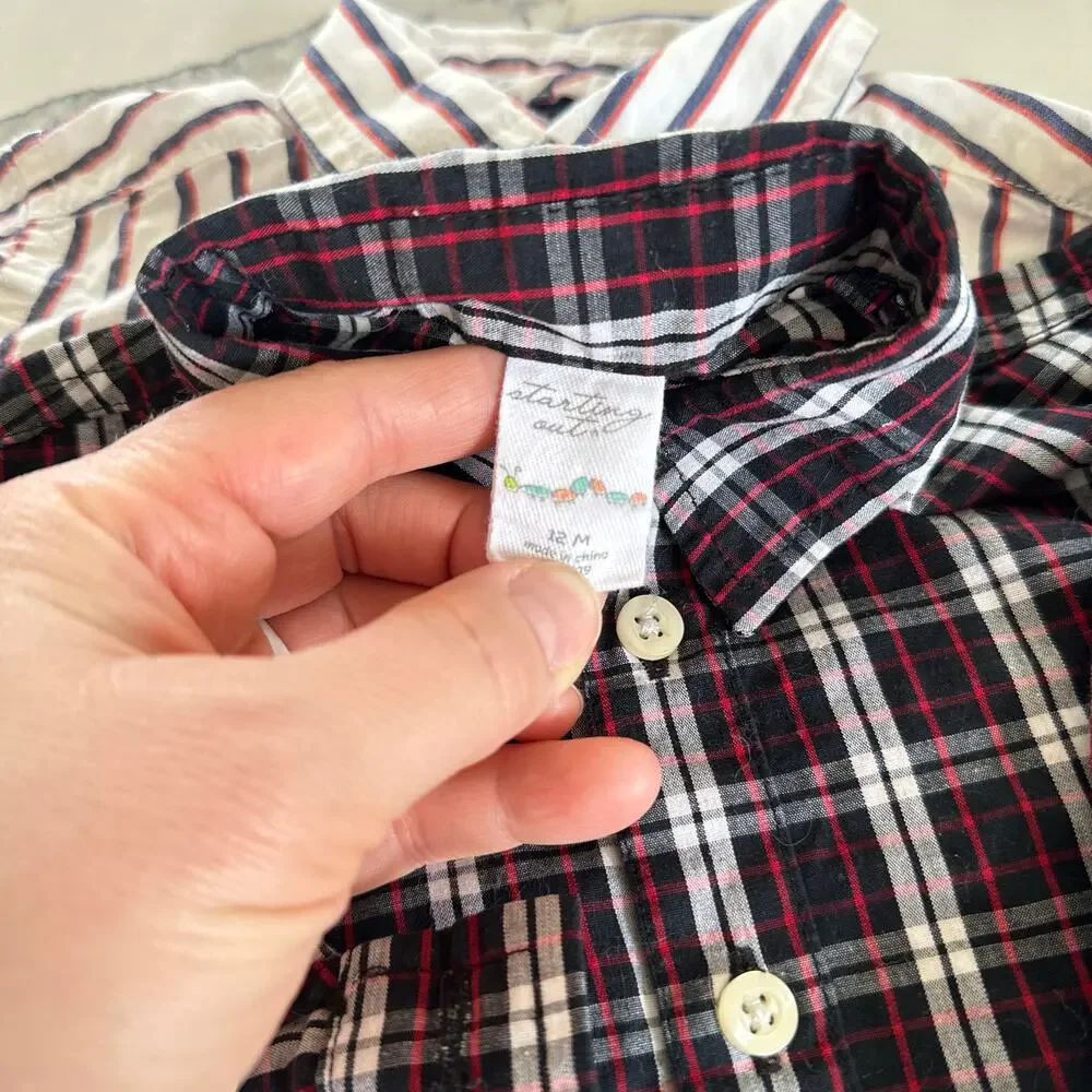 Blue Dress Shirt Bundle - Starting Out & Children's Place - 18 Months